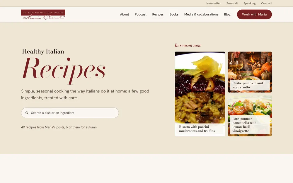 Maria Liberati: Recipes